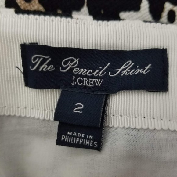 J. Crew Animal Print LIned Pencil Skirt NEW - Picture 4 of 6